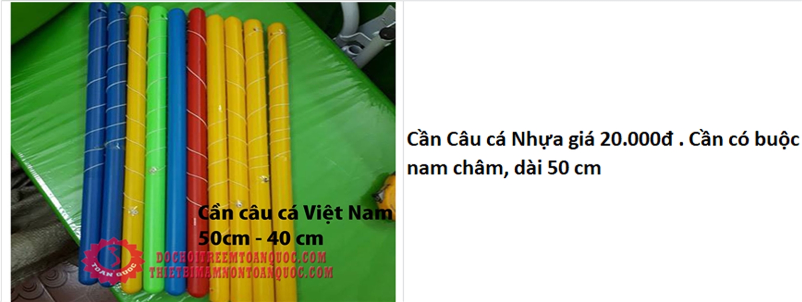 Cần câu cá nhựa Việt Nam