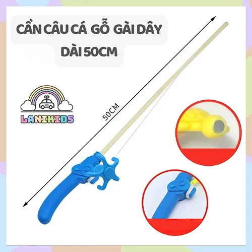 Cần Câu Gỗ Có Gài Dây